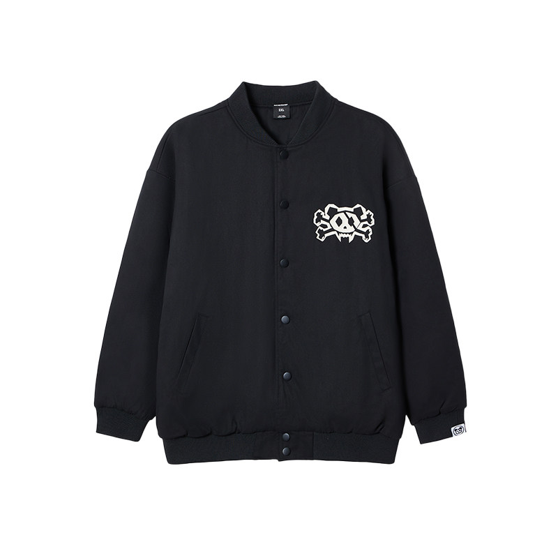 韦恩泽维尔加厚印花棉服棒球领