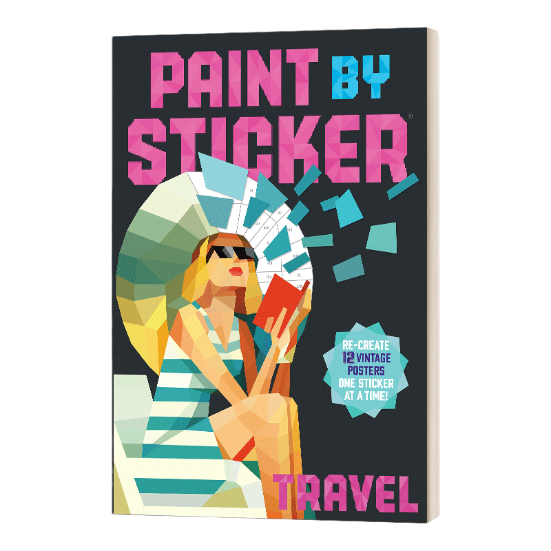 贴图画册 英文原版 Paint By Sticker Travel 旅行 英文版 进口英语原版书籍