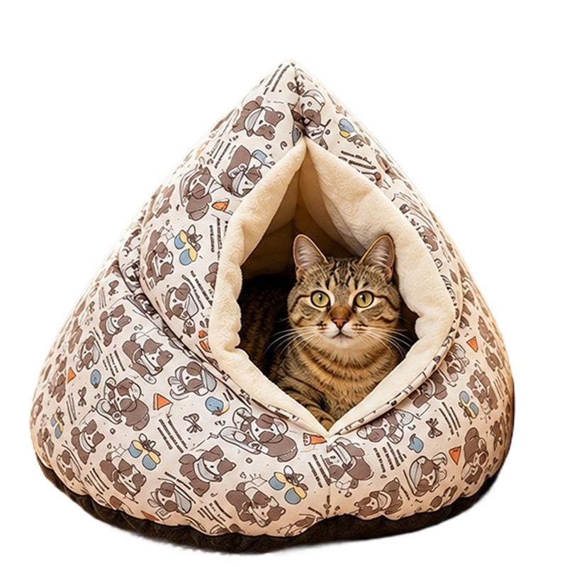 粽子猫窝半封闭安全感冬加厚猫窝