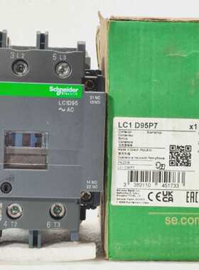 SCHNEIDER电动LC1D95P7测试贴花接触器95A3P230V交流电线圈全新