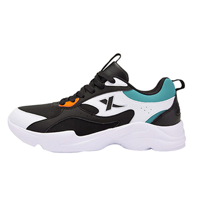 特步秋冬男鞋跑步鞋皮面运动鞋男