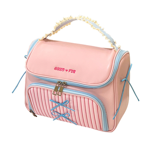 ins风化妆包女大容量化妆刷收纳包2025新款分区外出便携旅行洗漱