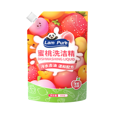 800g厨房蜜桃洗洁精冷水去油去污渍易漂家用实惠装整箱批发清洗液