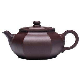宜兴厂家紫砂壶名家纯全手工原矿老紫泥大彬六方大茶壶茶具320cc