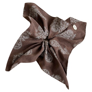 秋冬美拉德咖色方巾大肠发圈女韩系绑头发绳扎马尾头绳2025新款