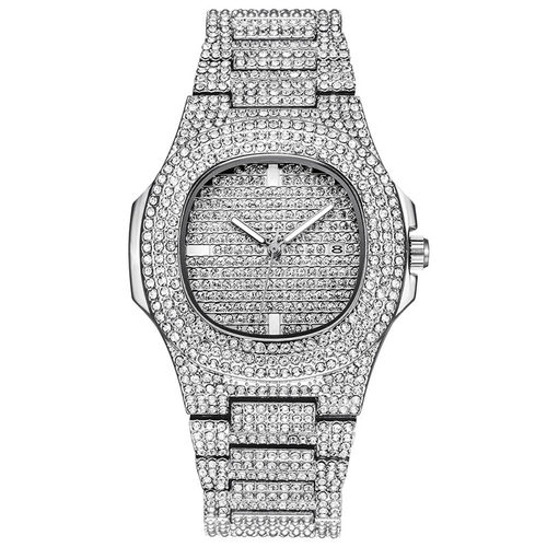 Hiphop嘻哈手表镶钻满钻腕表男生说唱欧美街头个性Quartz watches