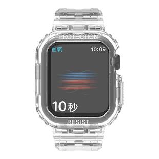 适用苹果iwatch10/9/7手表se表带s11透明冰川替换带保护套一体7男女款s8创意46mm手表带applewatchs10/s9腕带