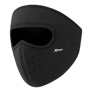 特步耳罩防寒口罩冬季男德绒骑行防风面罩保暖骑车二合一体护耳包