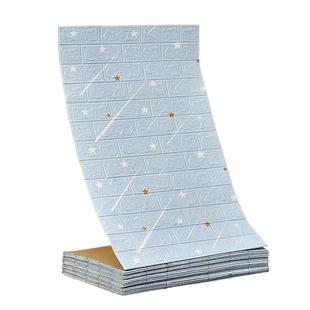 墙纸自粘防水防潮3d立体墙贴泡沫砖卡通壁纸儿童温馨卧室墙面装饰