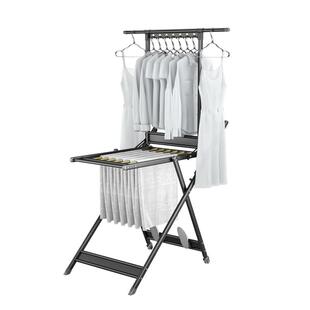 龙门晾衣架室内家用不占地铝合金多功能折叠落地挂衣架小尺寸房间