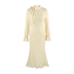 韩语琳法式连衣裙2025新款女春季高级感气质显瘦设计感小众裙子