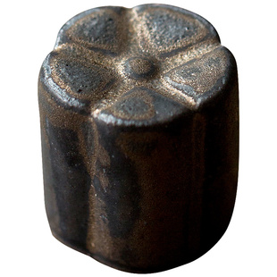 碌心 粗陶盖置放壶盖茶席雅间小物梅花造型高温烧制三色可选