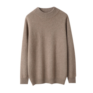 康家线~100%纯羊绒衫七针男士加厚半高领宽松休闲经典毛衣打底衫