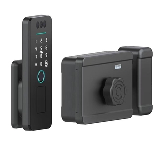 华睿人脸识别牛头锁指纹密码公寓锁农村大门防水锁老式铁门电子锁