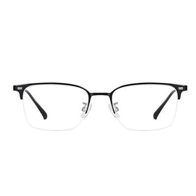 明月近视眼镜框男半框有度数成品眉线框光学眼镜斯文眼睛A7307