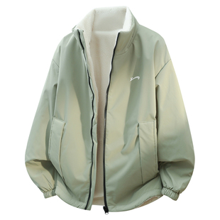 贵人鸟棉服男款冬季2025年新款双面穿羊羔绒外套男冬款夹棉夹克女