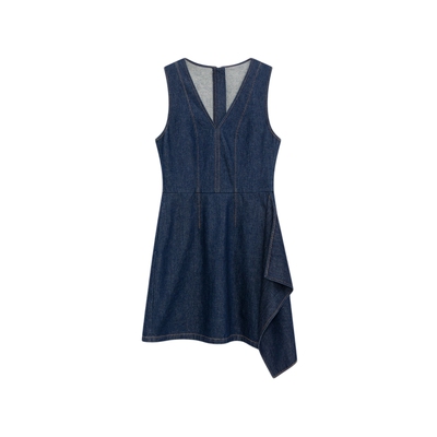 【播奥莱】播 bo 商场同款无袖连衣裙女v领牛仔裙BDR2LD2709