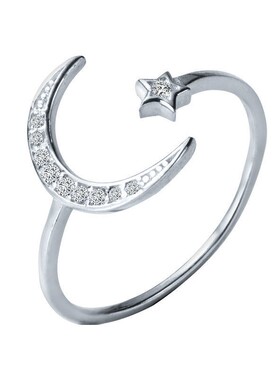 星月戒指女可爱女学生韩版简约