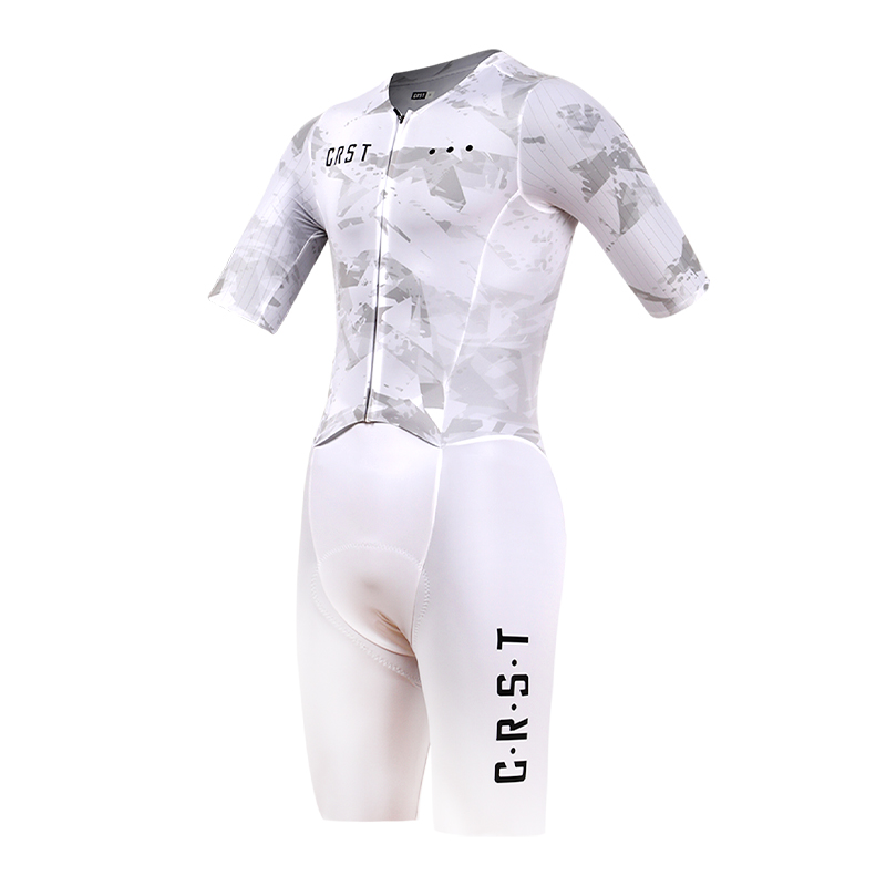 CRST四季铁三训练服TT公路自行车连体骑行服男款专业竞速气动短袖
