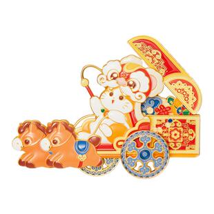宫廷宝贝故宫文创马年宫里过大年可动冰箱贴新春过年礼物旗舰店
