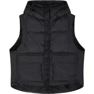 速写男装奥莱outlets羽绒服男款宽松无袖短款羽绒马甲立领连帽