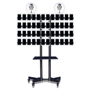 快手抖音落地多台手机直播支架多机位移动工作室合金展示支撑支架