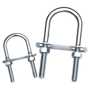 带螺母挡板套装镀锌碳钢U型螺栓螺丝U形卡U型管卡管夹固定卡扣骑