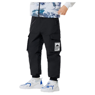 巴拉巴拉男童羽绒裤中大童防寒长裤儿童休闲保暖裤冬装新款童装厚