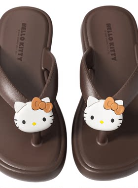 正版HelloKitty人字拖女士新款