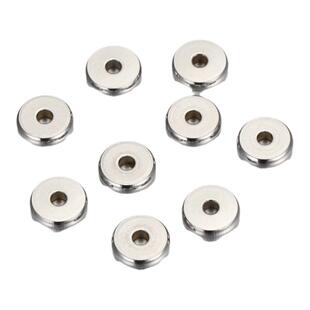 真空全金不锈钢扁珠车轮珠diy饰品配件光面隔珠手工项链手链隔片