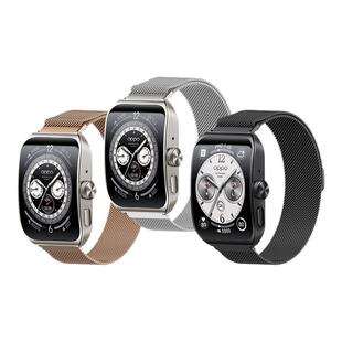 适用于oppo手表4pro表带watch3pro金属米兰尼斯腕带智能运动手表磁吸扣替换带男女高级时尚透气配件