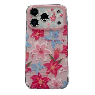 春日ins少女心百合花适用苹果17Promax手机壳iphone16pro新款13小众16pm高链条15pm硅胶17pro创意网红14全包