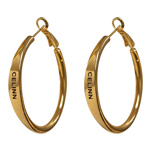 高级感金色大圈圈耳环女士复古高档气质欧美夸张大气耳圈金属耳饰