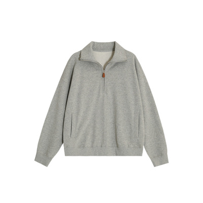 美式运动风休闲拉链立领卫衣