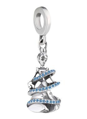 S925纯银灰姑娘吊坠diy饰品礼物