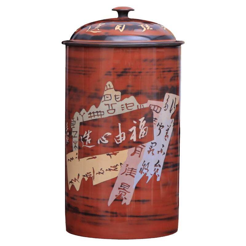 纯手工陈绍康残帖12饼缸建水紫陶