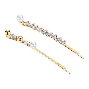 气质珍珠款一字发夹女高级感韩系精致侧边发卡高颜值法式闺蜜发饰