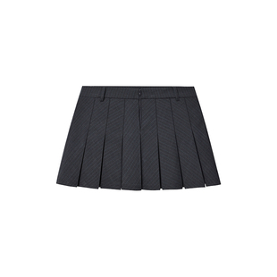 WMWM 设计师品牌 26春夏新款 休闲黑色羊毛百褶短裙 SOLSOL买手店