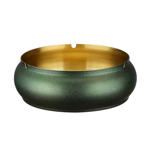 黄铜烟灰缸带盖防飞灰中式个性大号特大客厅车载防摔烟缸摆件