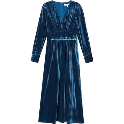 lkbennett蓝色丝绒连衣裙