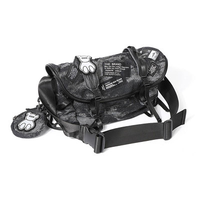 帆布大师潮牌大容量斜挎包邮差包