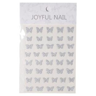 闪银星芒美甲贴纸指甲装饰小图案浮雕ins风网红爆款镭射星星蝴蝶