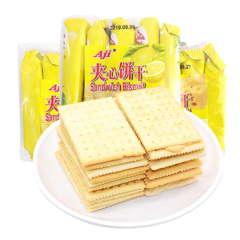 aji柠檬梳打270g夹心饼干多口味