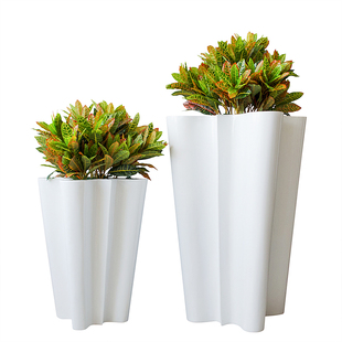 玻璃钢几何落地大花瓶现代北欧样板间售楼处软装饰品插花形花器