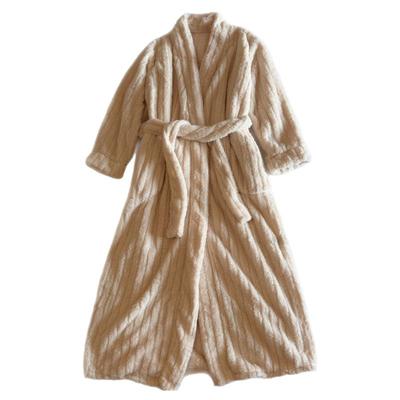 珊瑚绒睡袍女春秋冬保暖长款浴袍