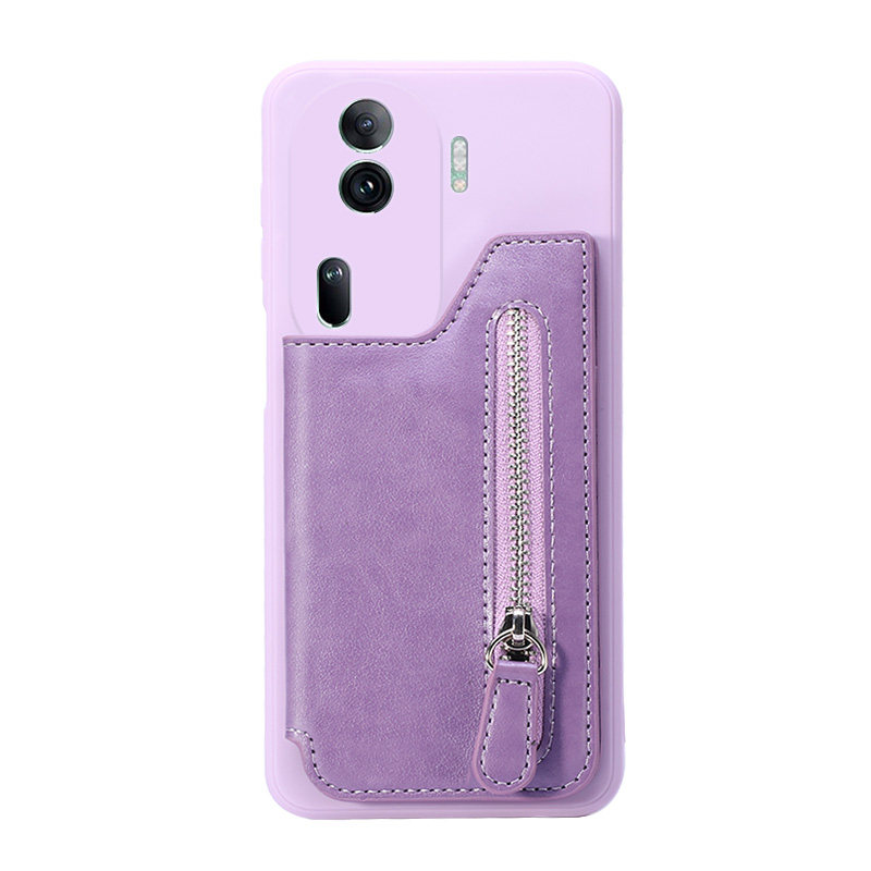适用OPPOreno14手机壳reno13pro带卡包A2可放卡a2m拉链卡套A58插卡k11支架k10硅胶k9s防摔findx5零钱包保护套