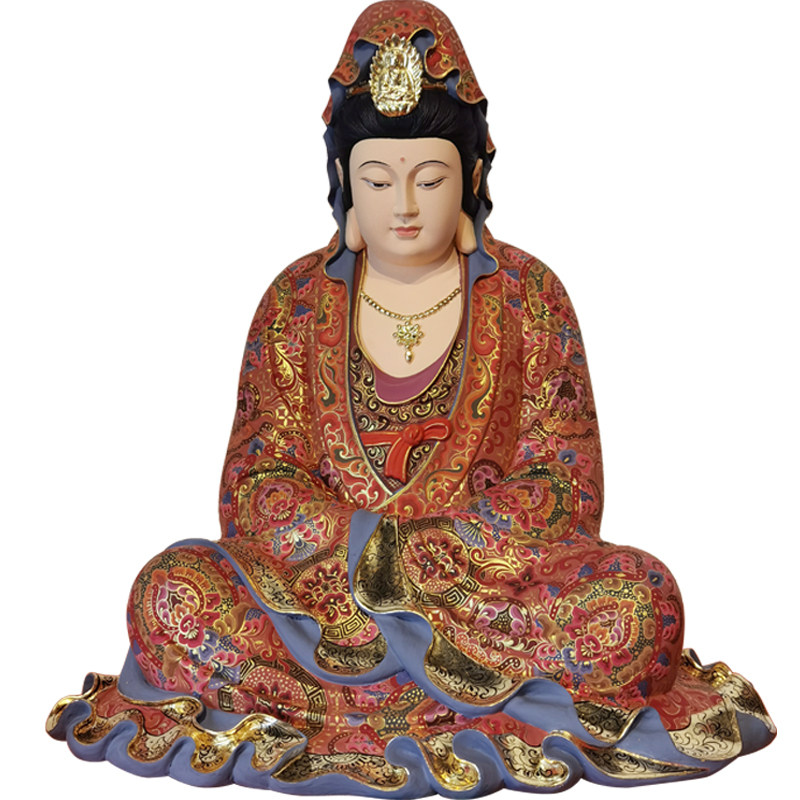 自在风禅意寺庙居家客厅观音佛像