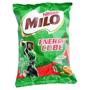 泰国711零食直邮代购milo美禄cube朱古力豆100粒装雀巢巧克力糖果