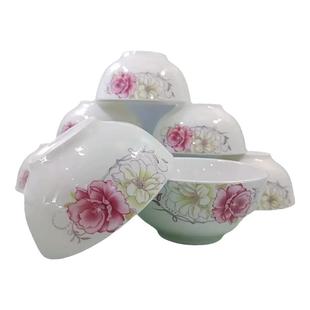 家用吃饭碗大号陶瓷碗米饭碗5英寸吃粥碗防烫加厚家庭面碗陶瓷碗