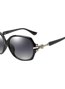 明星款圆脸大框豹头镶钻太阳眼镜